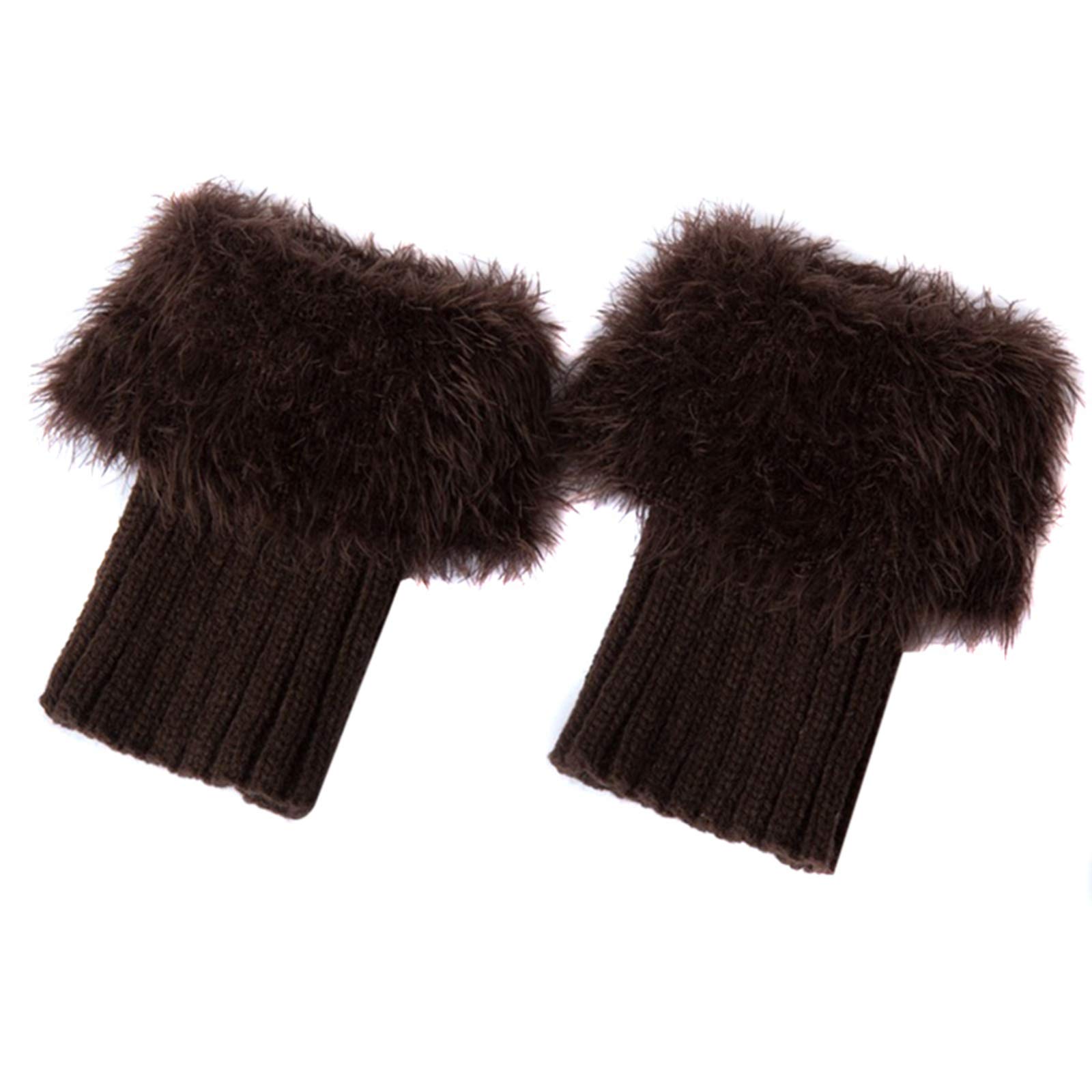 Valink Women's Fluffy Knit Boot Socks - Cozy Winter Leg Warmers for Short Boots