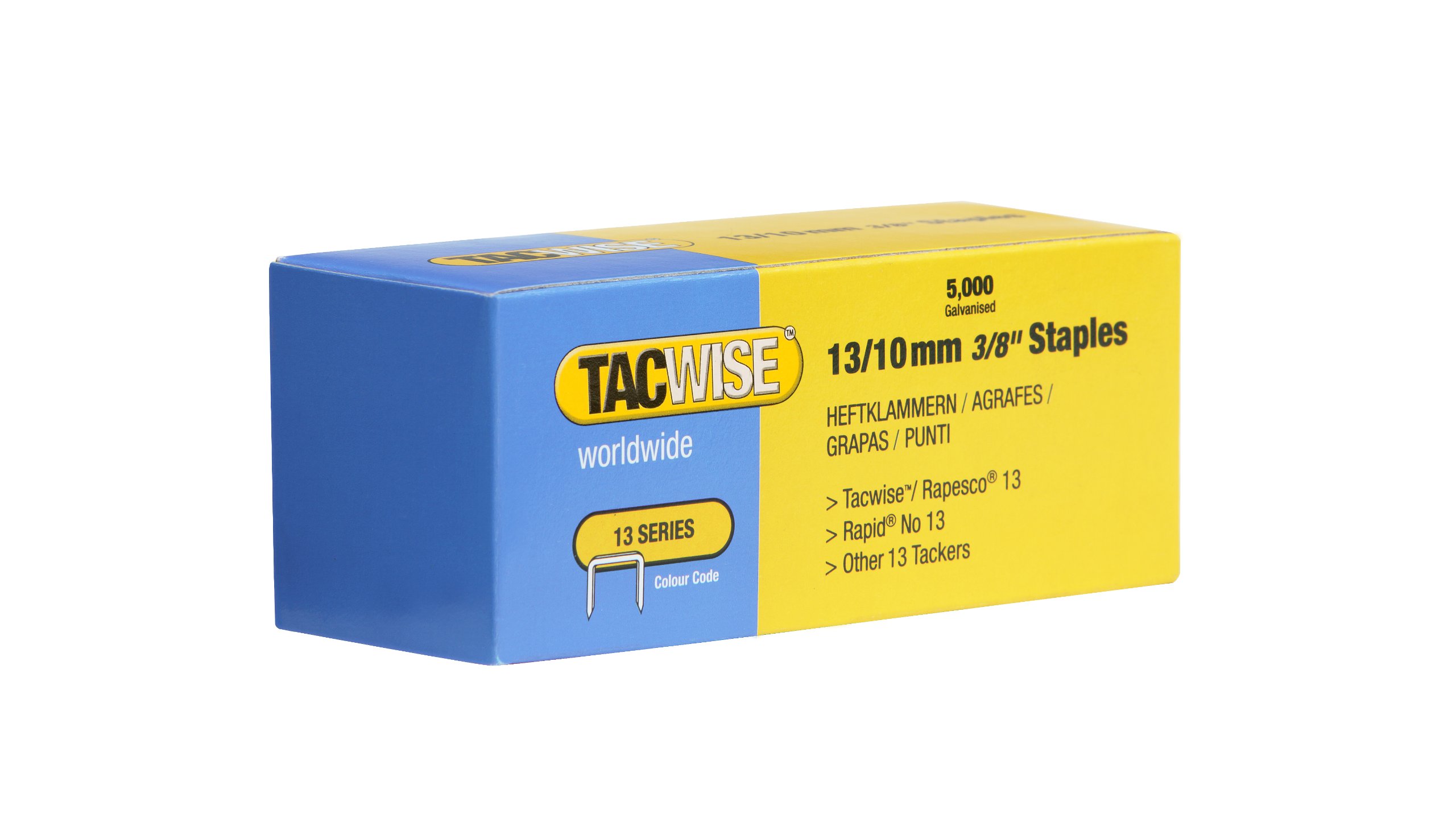 13/10mm Heavy Duty Staples for Staple Gun - 5000 Pack - Ideal for Upholstery, Carpentry & DIY Projects