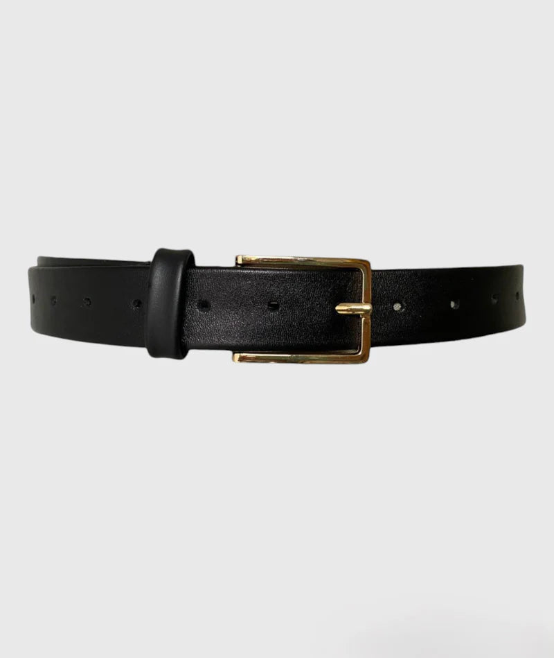 Stylish Black Leather Belt for Women & Men | Genuine Leather Fashion Accessory | Perfect for Casual, Office & Formal Outfits