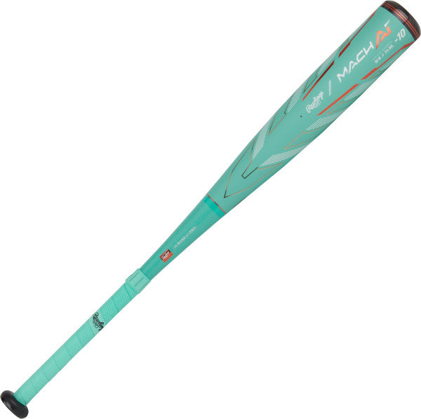 Rawlings Mach Ai 10 (2 3/4 Barrel) USSSA Baseball Bat - High Performance Youth & Adult Baseball Bat for Power Hitting - Perfect for Games, Practice & Training Sessions