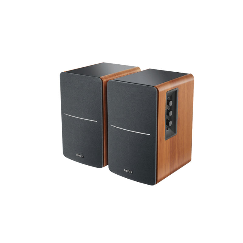 EDIFIER R1280DBS 42W Bluetooth Bookshelf Speakers in Brown - Premium Sound for Home Theater, Gaming & Music Listening