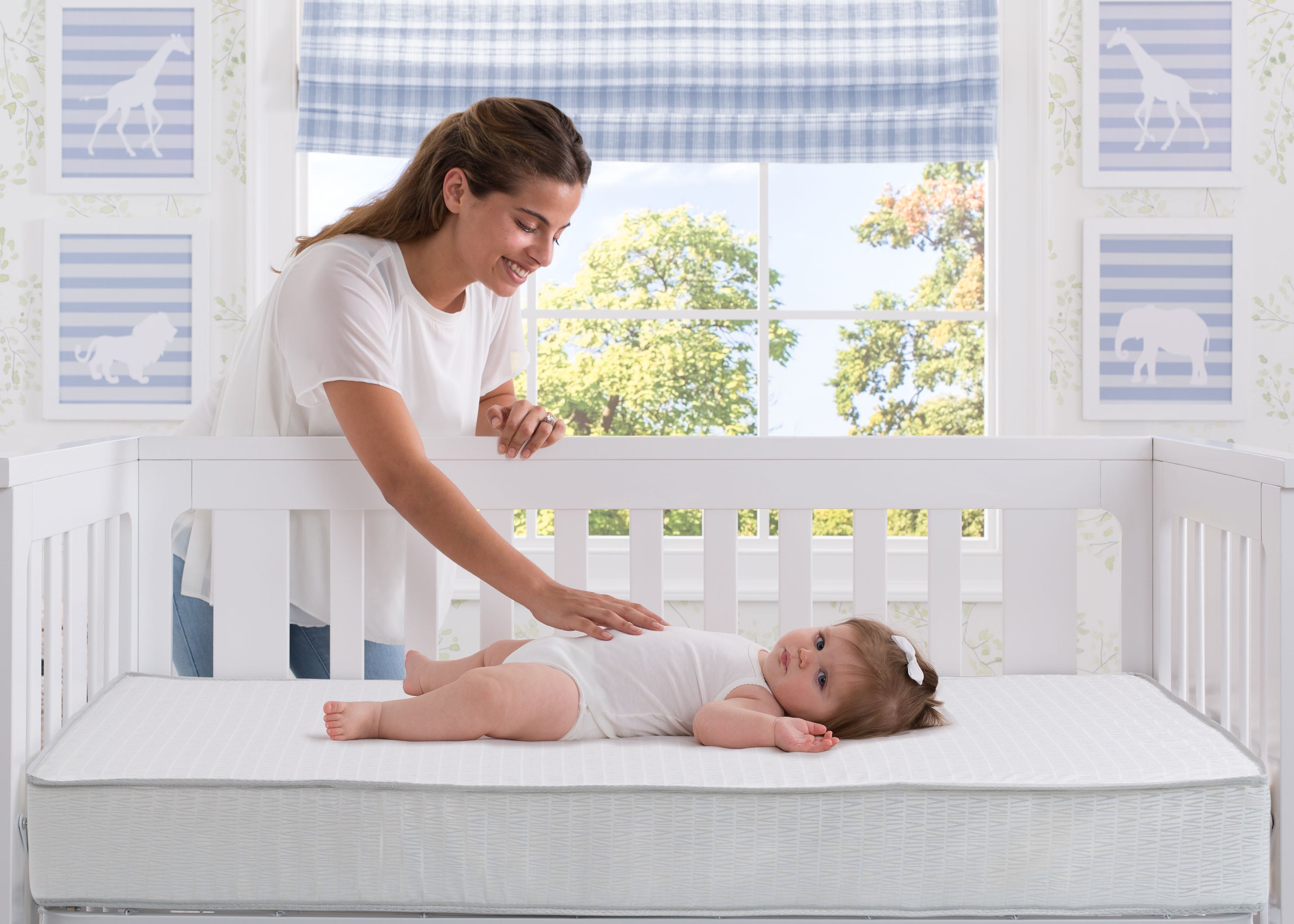 CoolLux 2-Stage Convertible Baby Crib Mattress & Toddler Bed Mattress - Waterproof, Hypoallergenic for Safe Infant Sleep & Toddler Comfort