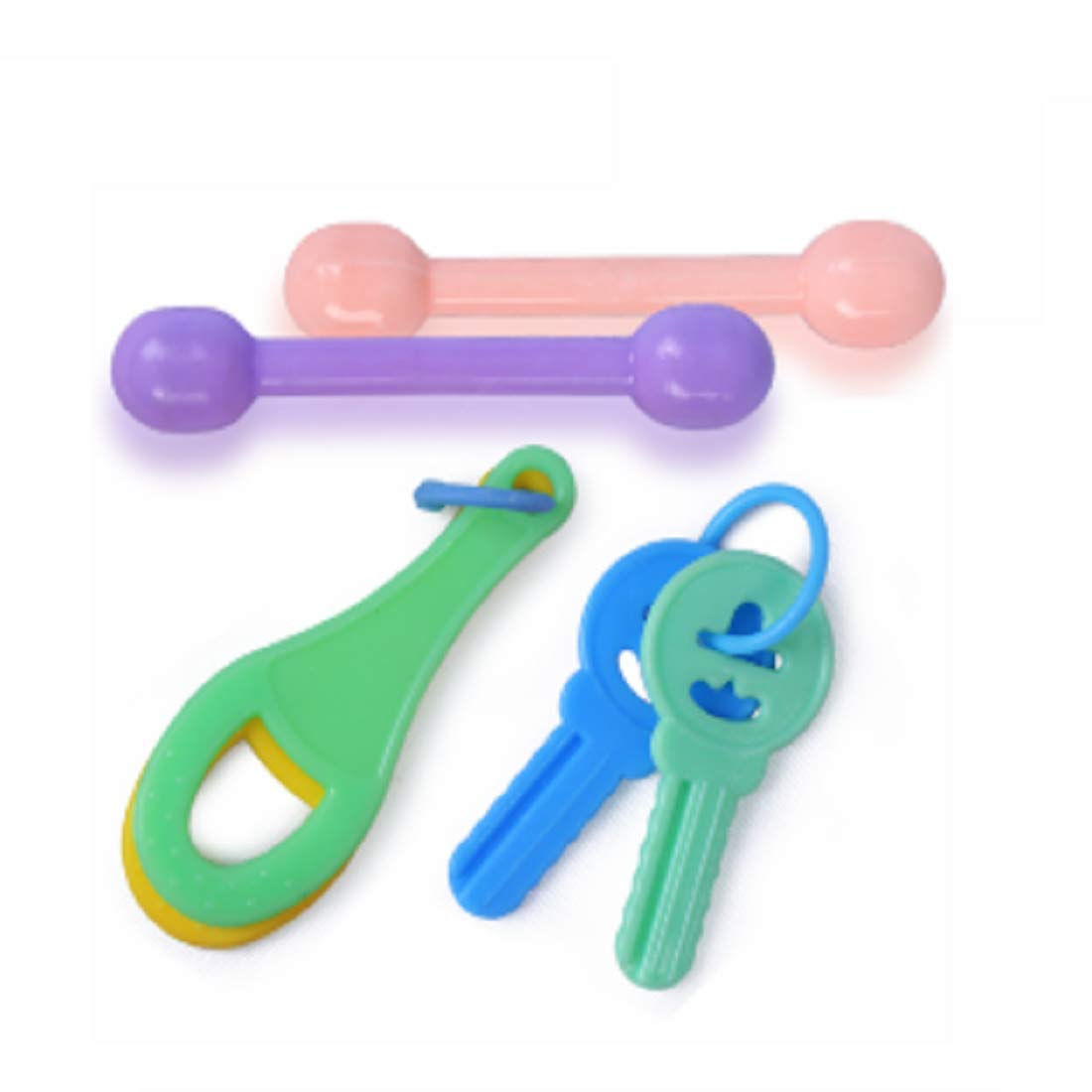 BPA-Free 3-in-1 Baby Teether Toy Set - Silicone Teething Keys & Tooth Sooter for Infants & Toddlers - Safe Non-Toxic Chew Toys for Soothing Sore Gums - Perfect for Home, Travel & Daycare Use