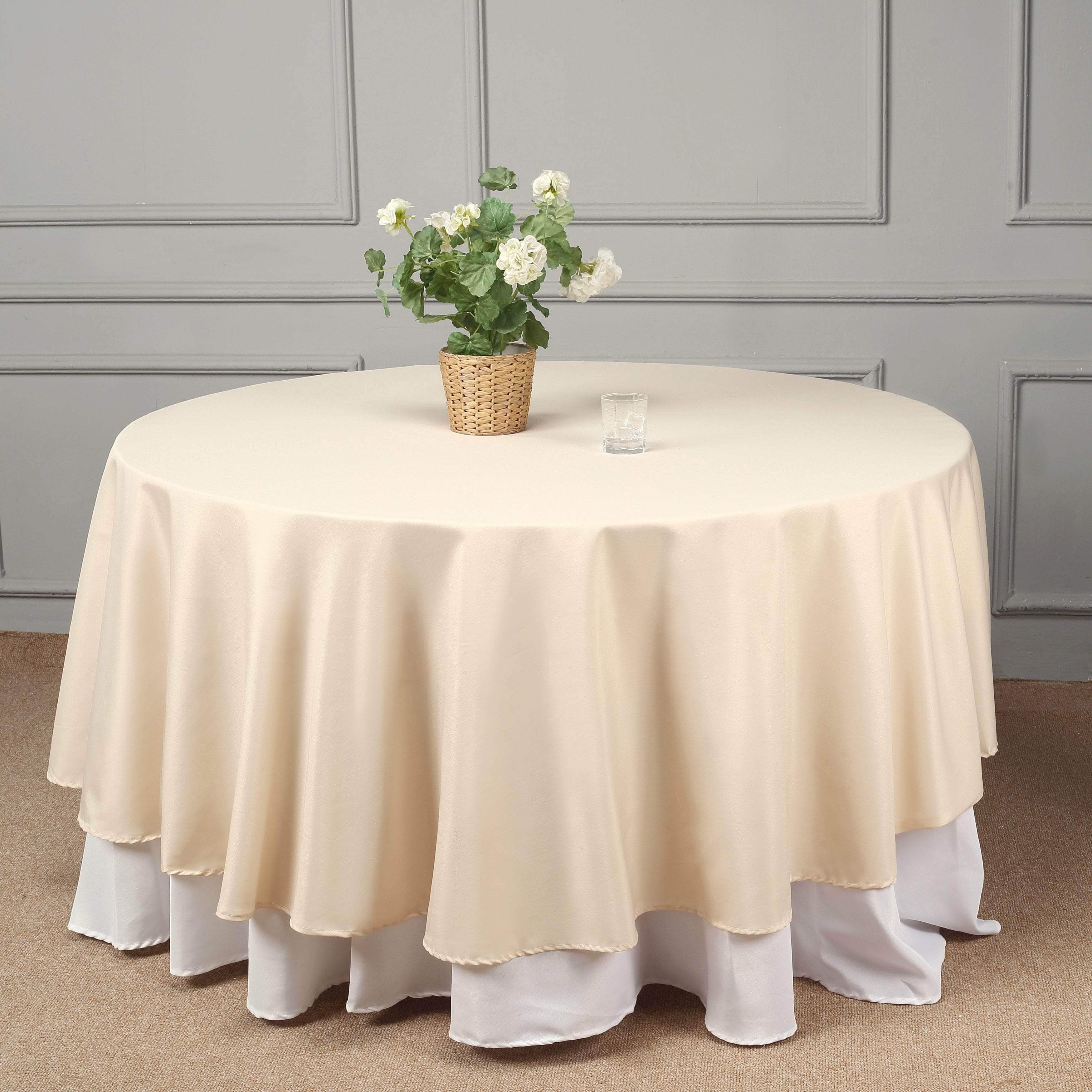 108 Polyester Round Tablecloth for Wedding, Party & Events - Elegant & Durable Table Linens for Dining, Banquet & Home Decor