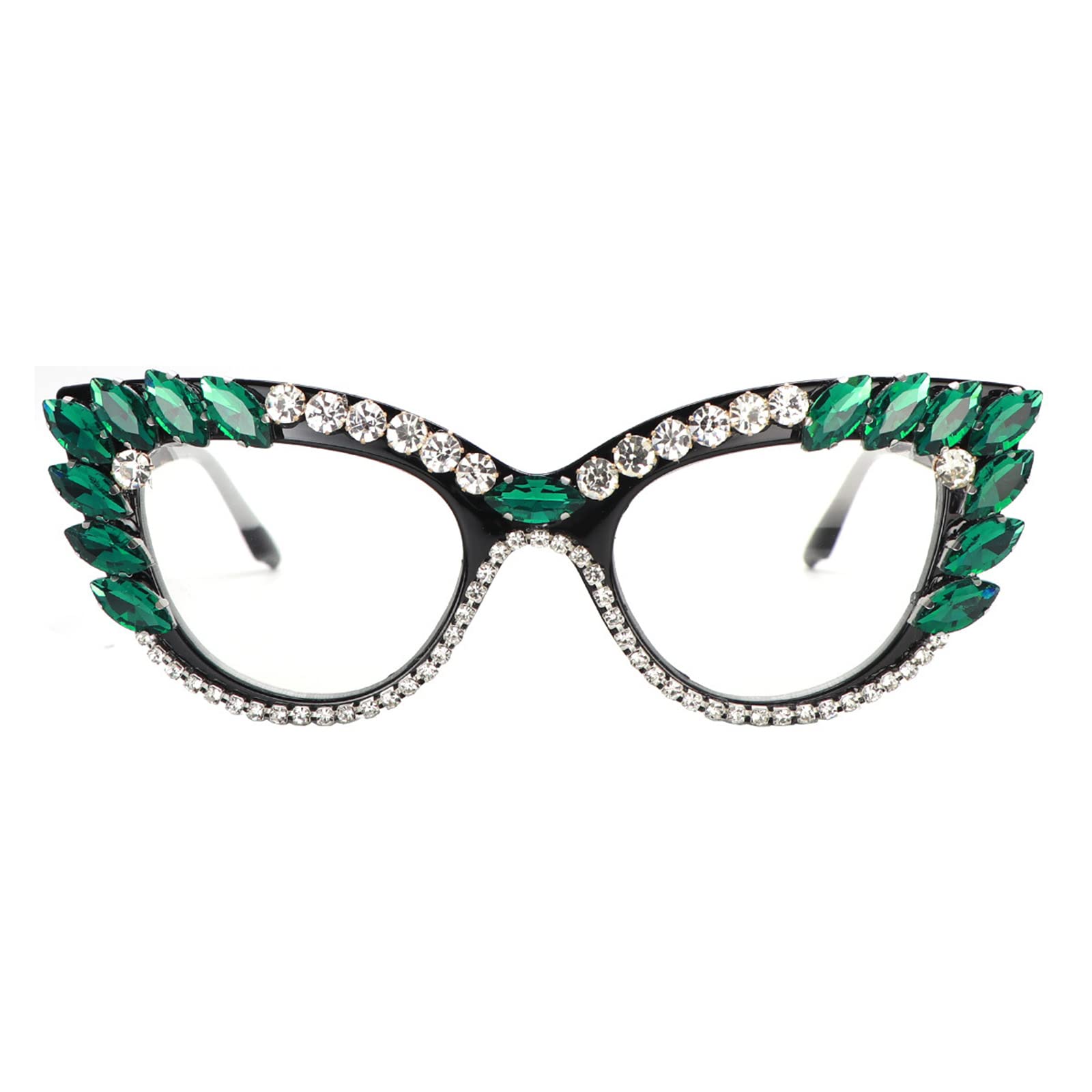 Willochra Cat Eye Bifocal Blue Light Blocking Glasses - Vintage Style Computer Reading Glasses with Crystal Frame | Perfect for Office Work, Screen Time & Costume Parties