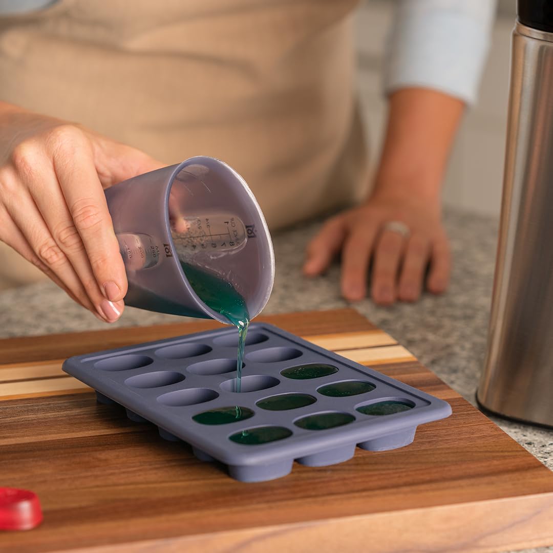 Magical Butter Measuring Cups Set - 3-Piece Silicone Measuring Cups with Accurate Markings, Dishwasher Safe - Perfect for Baking Cookies, Chocolate, Gummy Mixtures & Pouring into Molds - Ideal for Home Bakers & Candy Makers