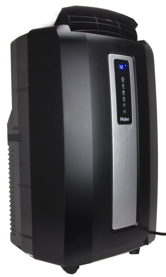 Haier HPF12XCM 12,000 BTU Portable Air Conditioner with Remote Control - Silver | Energy Efficient Cooling for Bedroom, Living Room & Office | Easy Installation & Quiet Operation