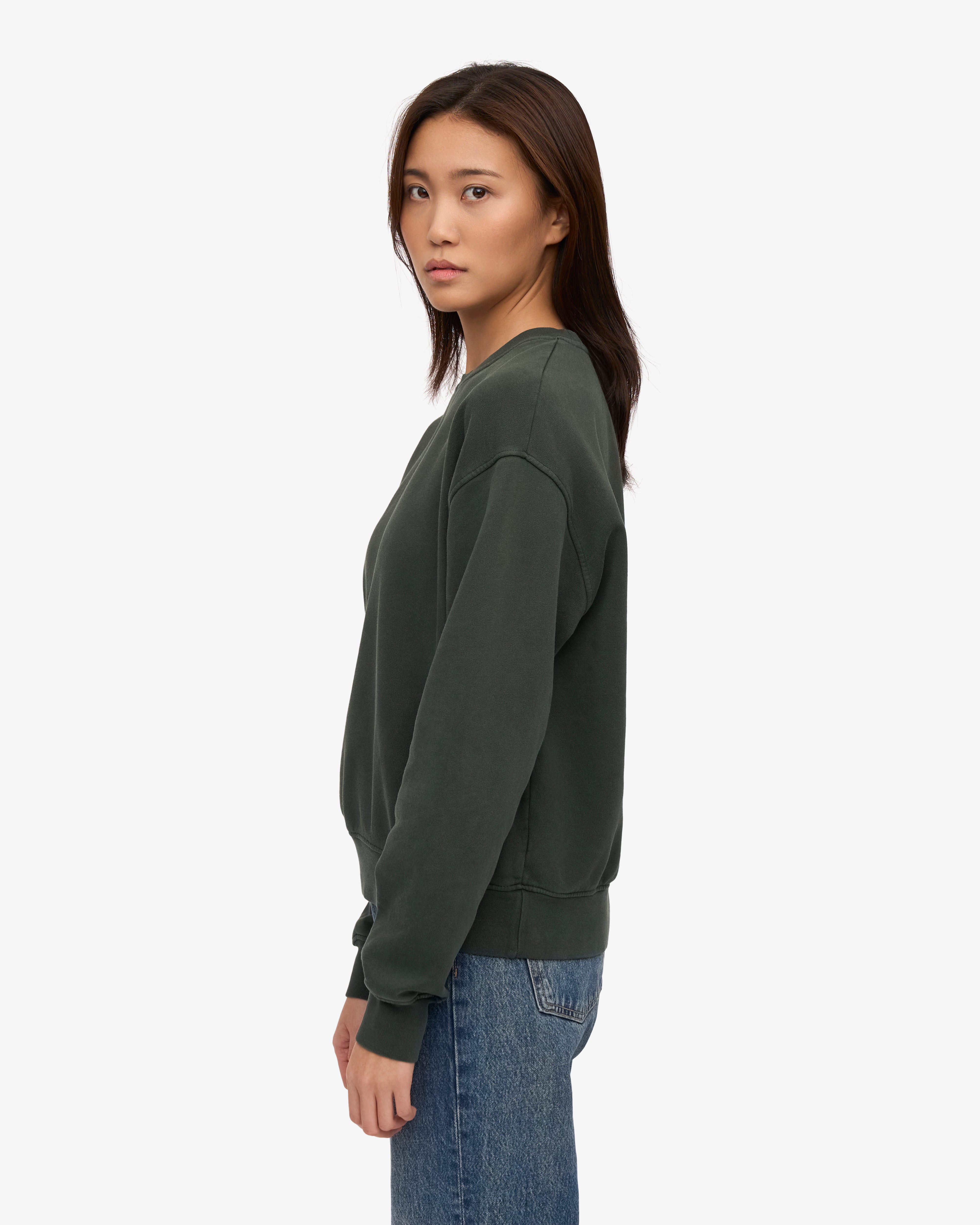 Women's Classic Organic Cotton Crew Neck T-Shirt - Midnight Forest - Casual Wear, Loungewear & Everyday Comfort