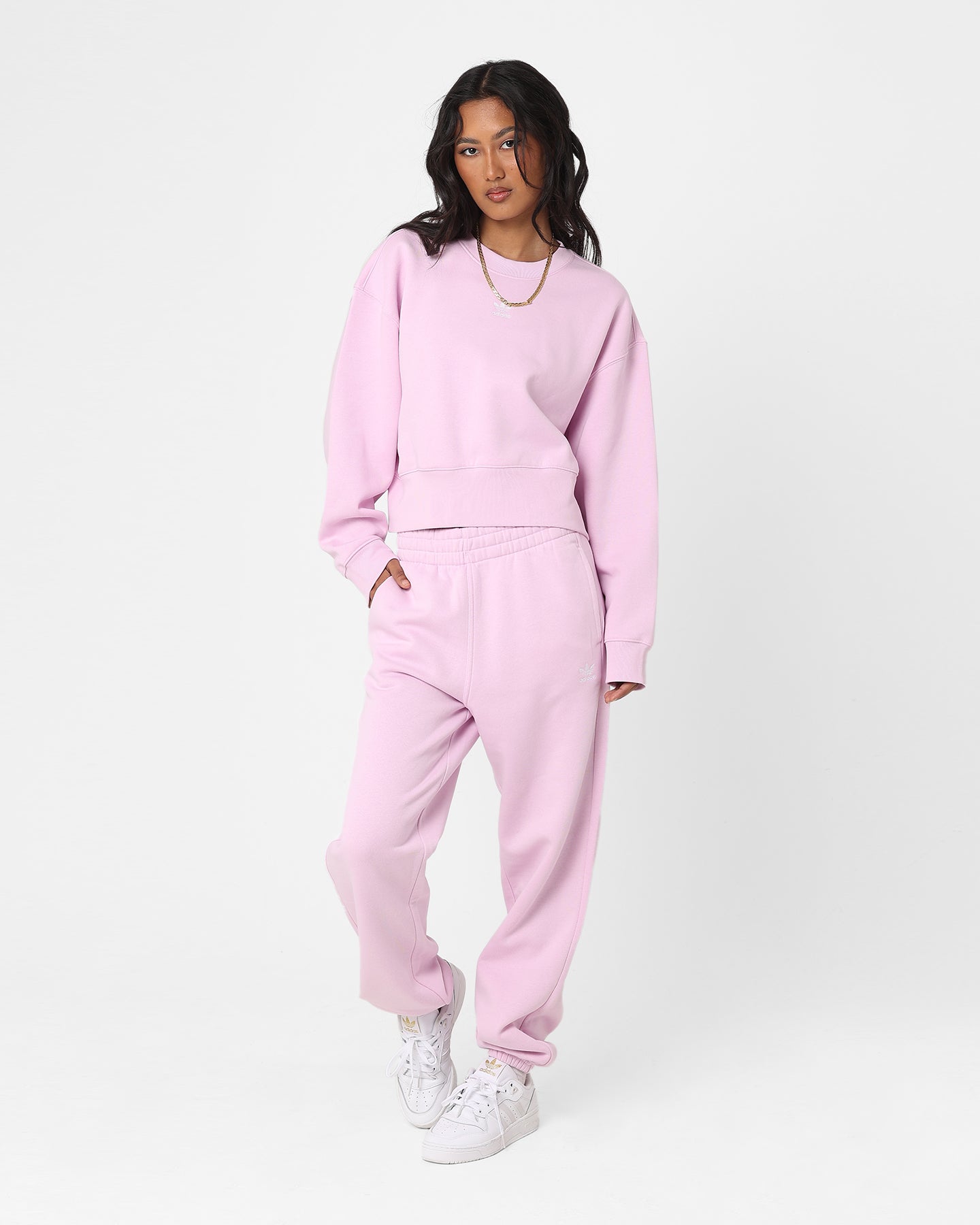Adidas Women's Essentials Crewneck Sweatshirt - Soft Cotton Casual Pullover for Workout, Lounge & Everyday Wear