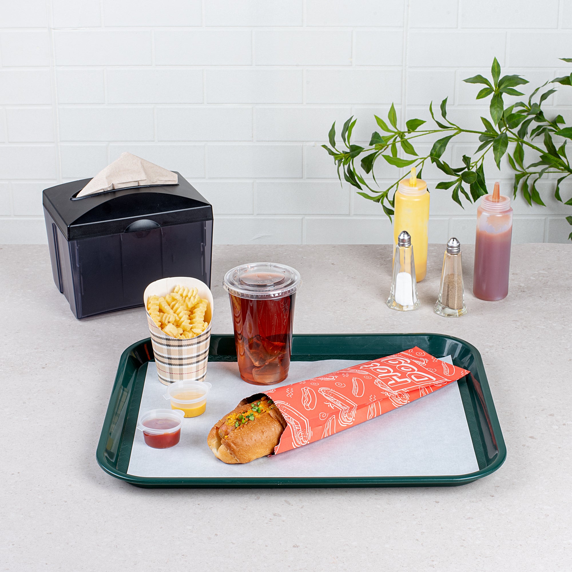Premium Red Printed Hot Dog Foil Bags - 3.75