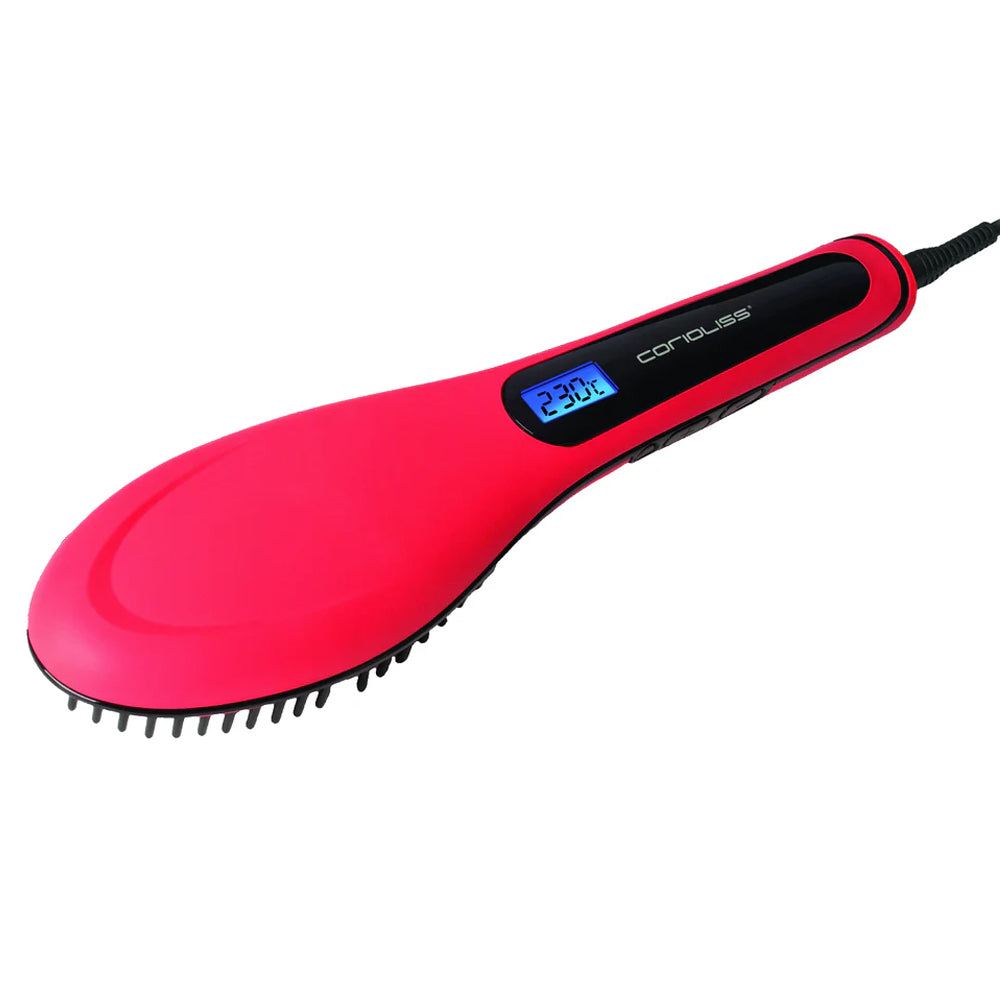Corioliss 3-in-1 Hot Hair Straightening Brush - Detangling & Styling Tool for Smooth, Shiny Hair | Perfect for Home Use, Travel & Salon-Quality Styling