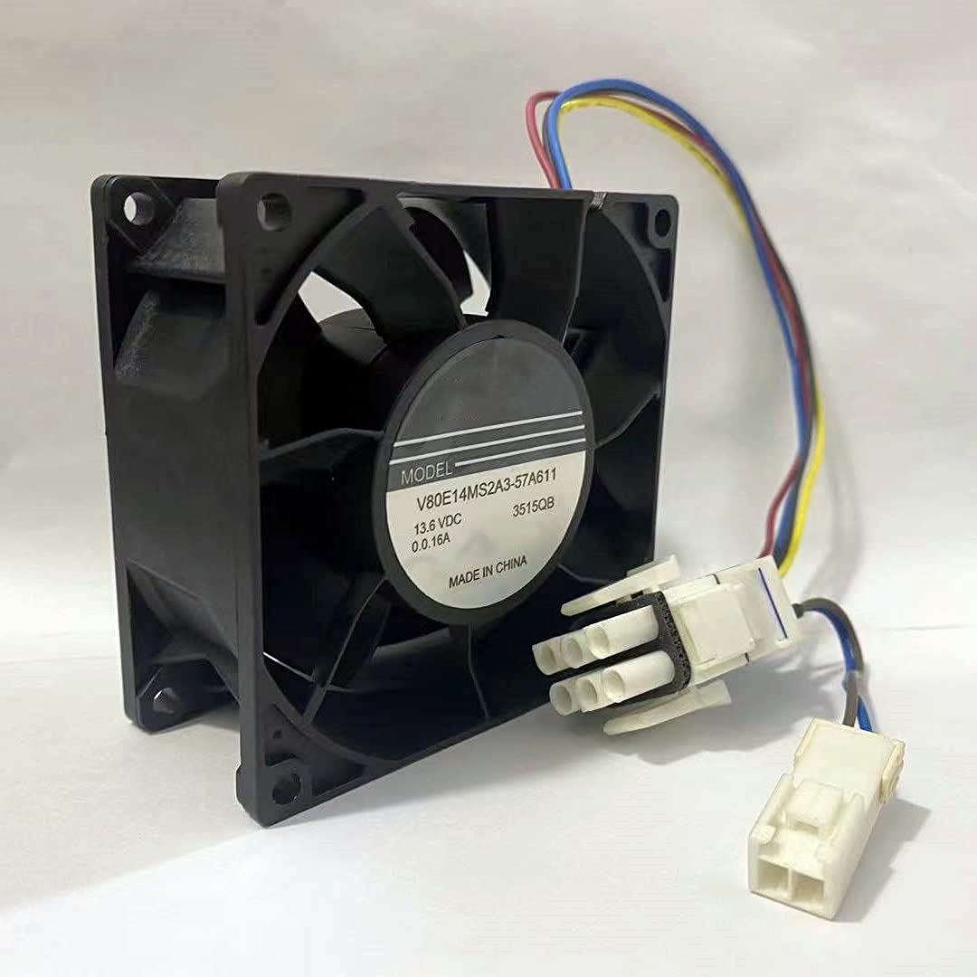 V80E14MS2A3-57A611 Refrigerator Evaporator Fan Motor 13.6V 0.16A Replacement Part - Compatible with Samsung, LG, GE Refrigerators for Smooth Cooling Performance