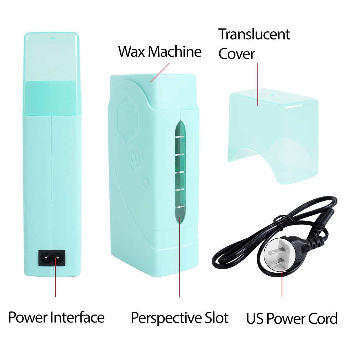 Portable Single Handheld Wax Warmer for Hair Removal - Roll-On Wax Heater with Square Lid | At-Home & Salon Use for Smooth Skin | Perfect for Legs, Arms, Bikini Line & Facial Hair