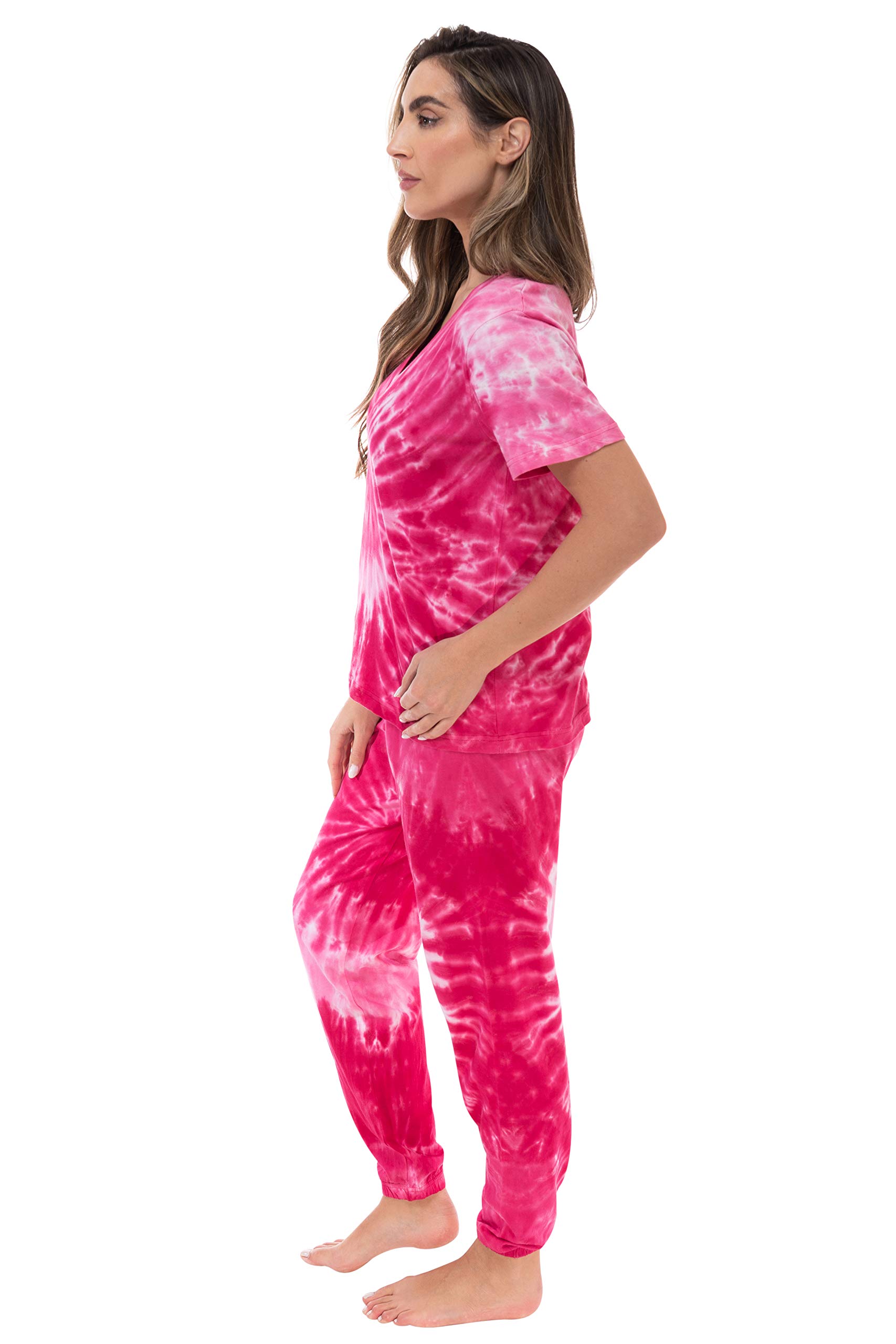 Just Love Pajama Jogger Pant Set - Soft Sleepwear Pjs for Women & Men in Buffalo Plaid & Tie Dye Patterns | Cozy Loungewear for Relaxing at Home, Sleepovers & Holidays