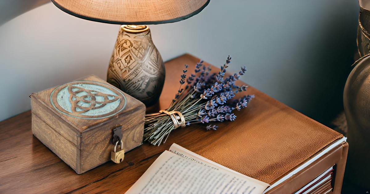 Handmade Wooden Jewelry Box with Lock & Key - Decorative Keepsake Storage Organizer for Rings, Necklaces & Watches | Birthday, Housewarming & Anniversary Gift Idea (Blue Wash Finish) | Perfect for Bedroom Vanity, Travel & Jewelry Display