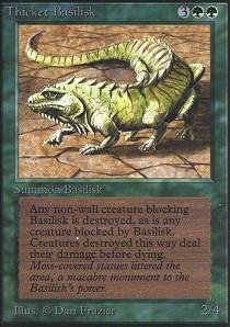 Magic: The Gathering Thicket Basilisk Beta Edition - Rare Vintage MTG Card for Collectors & Players - Perfect for Deck Building & Gaming Battles