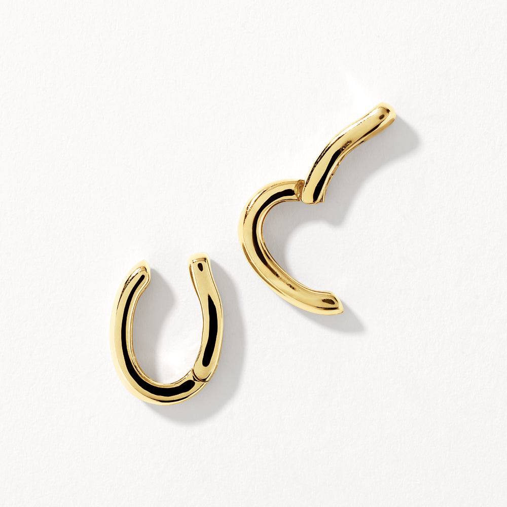 Gold Plain Bar Hinge Ear Cuff Set - Minimalist Dainty Ear Cuffs for Women - Perfect for Parties, Weddings & Everyday Wear