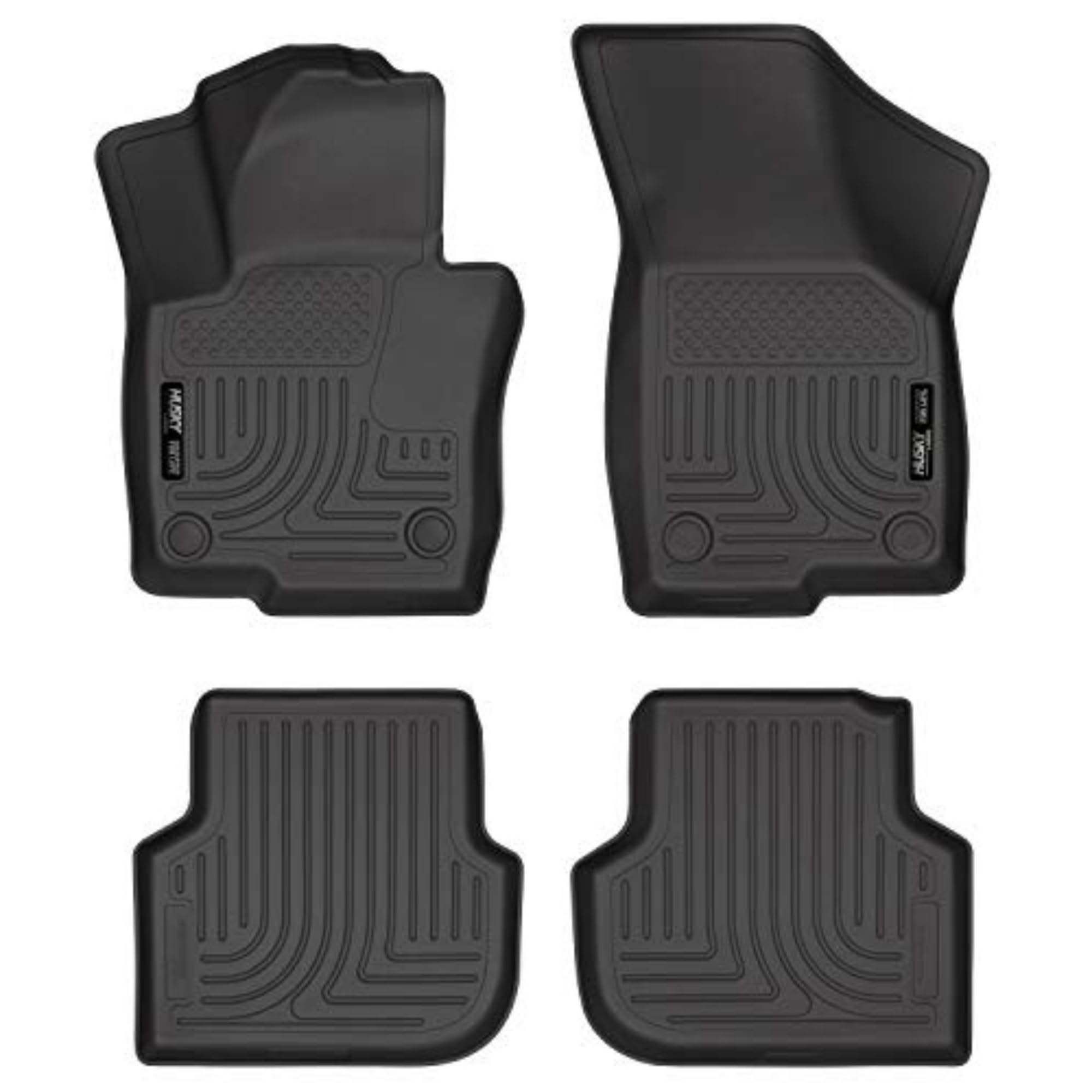 Husky Liners Weatherbeater Floor Mats for 2011-2018 Volkswagen Jetta Sedan - Front & Rear Black Rubber Car Mats (4-Piece Set) | All-Weather Protection | Perfect for Daily Commute, Road Trips & Off-Road Adventures