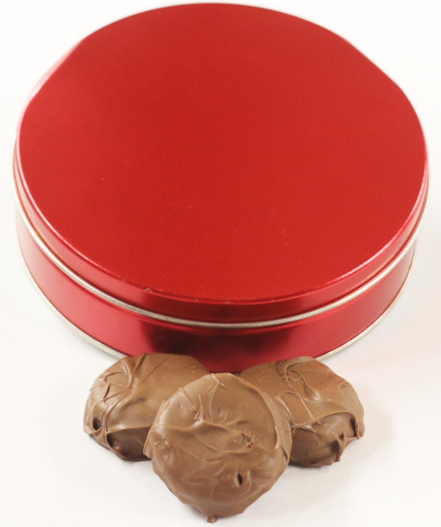 Scott's Cakes Milk Chocolate Covered Peanut Butter Oreos - 12oz Small Metallic Red Tin - Perfect for Gifts, Parties & Holiday Treats