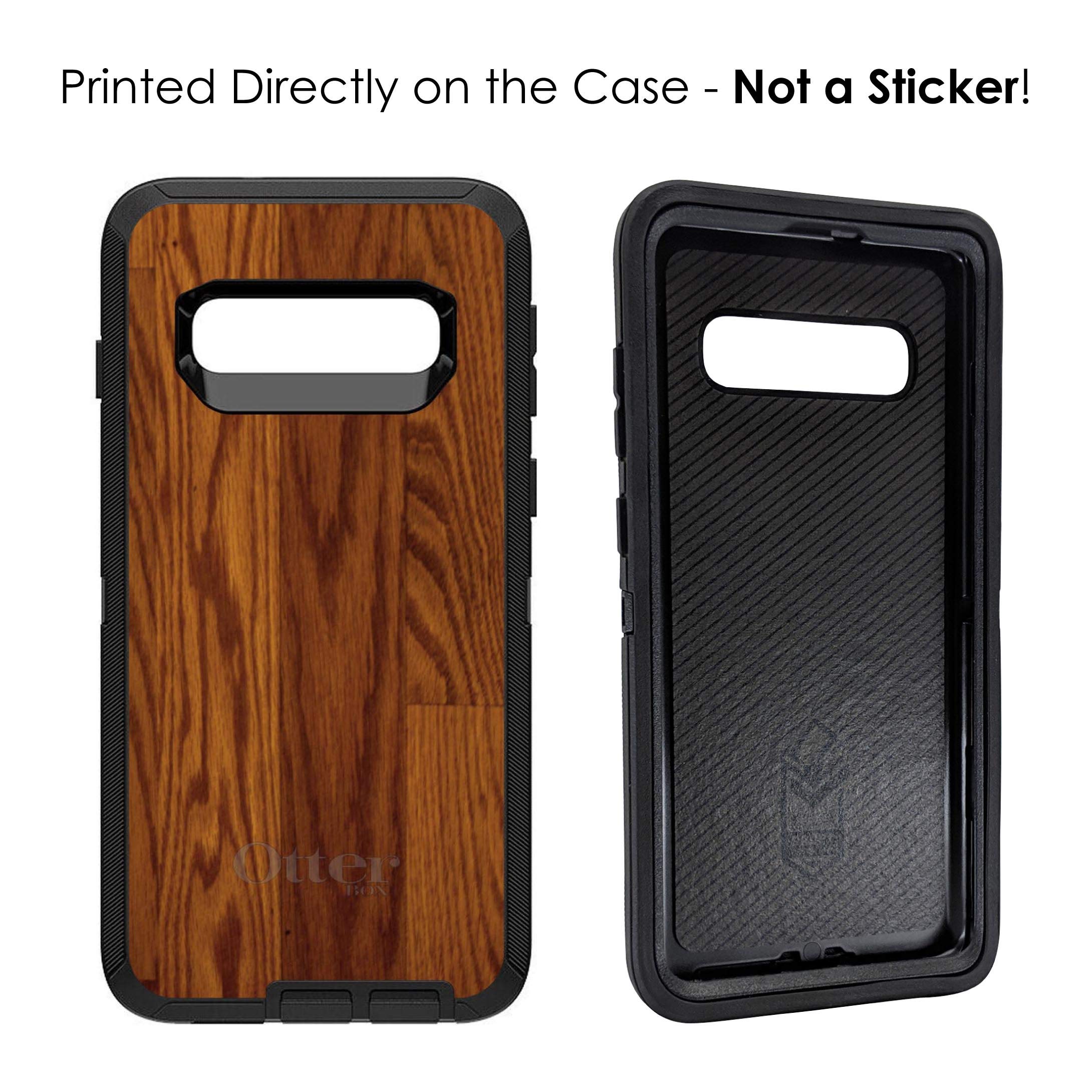 DistinctInk Samsung Galaxy S10 & S10 5G Case (6.1 Inch) - Wood Grain Design Protective Phone Cover - Durable Shockproof Replacement for OtterBox Defender - Perfect for Work, Travel & Outdoor Activities