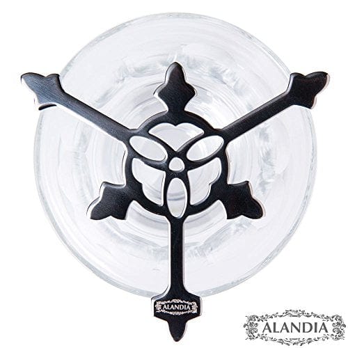 ALANDIA Absinthe Spoon Gothic - Premium Stainless Steel Absinthe Spoon with Ritual Card - Perfect for Absinthe Dripping Rituals & Gothic Barware Collections