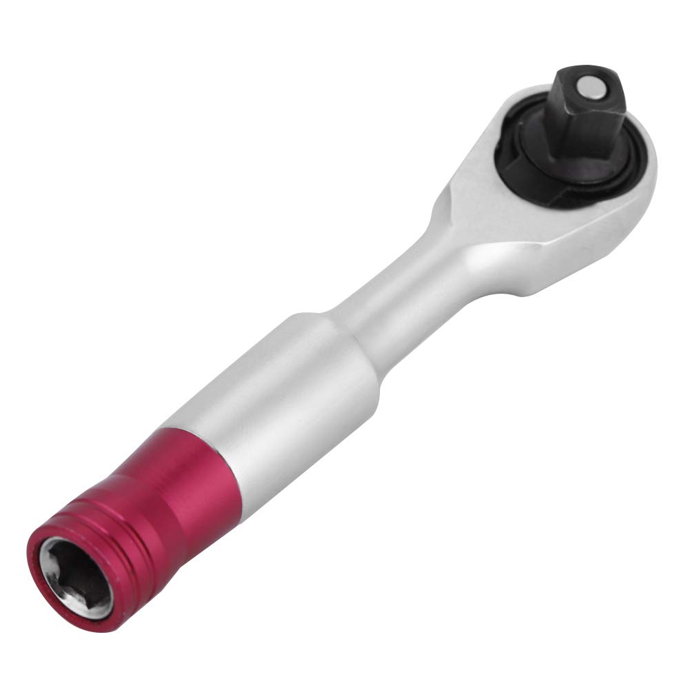 Acouto 1/4 Inch Ratchet Wrench Set - Professional Metal Mini Ratchet Wrench with 85MM Handle - Perfect for Vehicle Maintenance, Bike Repair & DIY Projects