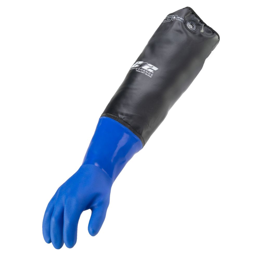 212 Performance BSHRC 03 013 Heat & Liquid Resistant Elbow Length Work Gloves - 3XL Blue/Black for Welding, Chemical Handling & Industrial Safety Protection