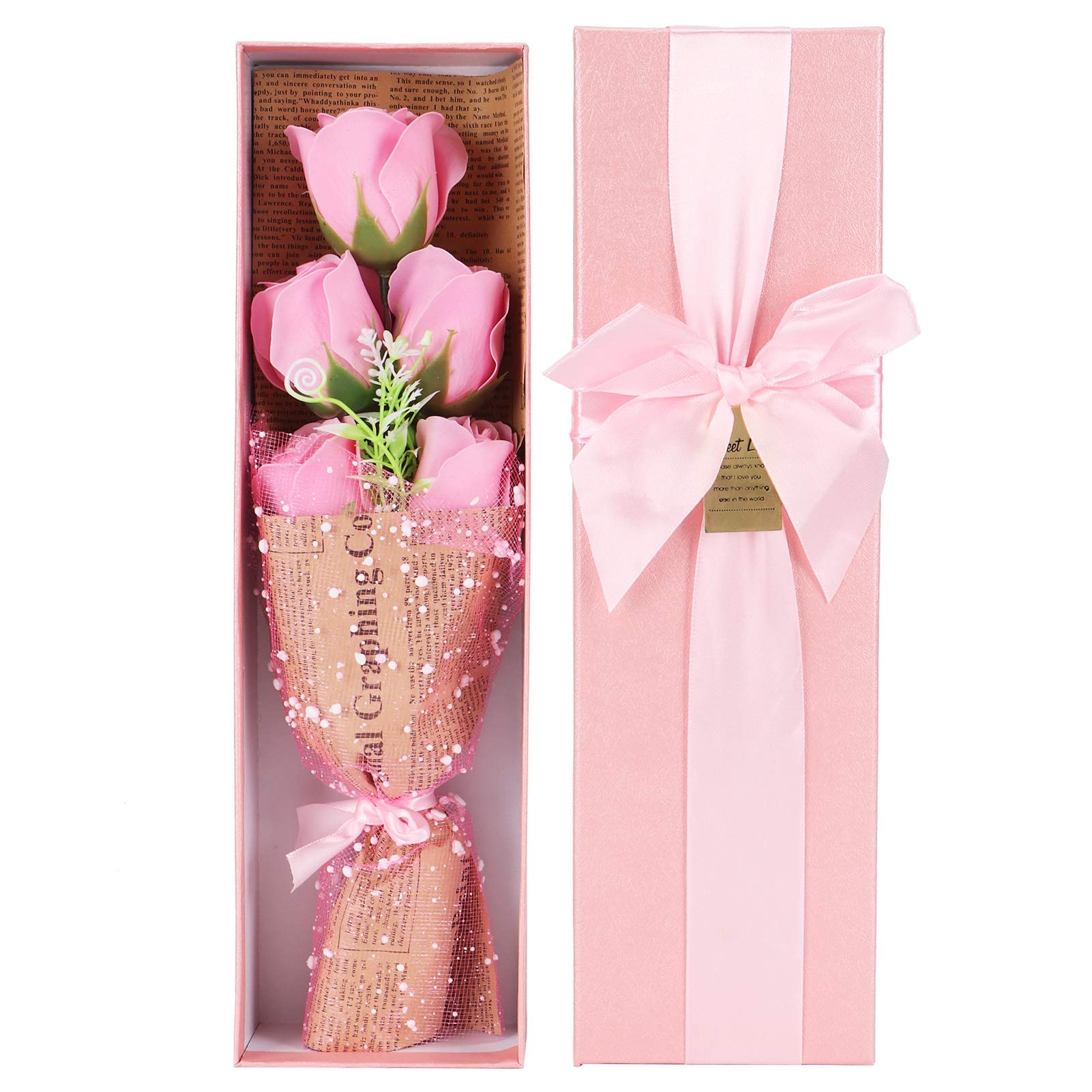 5pcs Pink Artificial Rose Flowers - Realistic Fake Roses for Wedding Decor, Valentine's Day, Mother's Day Gifts | Durable Home Decorations for Table Centerpieces, Party Arrangements & Romantic Occasions