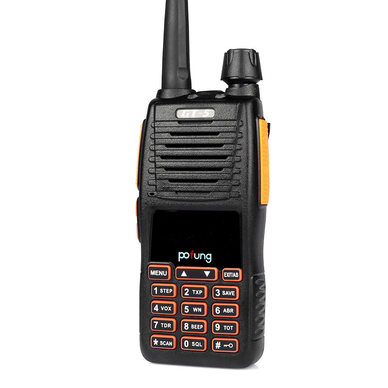 Baofeng GT-5 Two-Way Radio with Programming Cable - Long Range Walkie Talkie for Outdoor Adventures, Hiking, and Emergency Communication