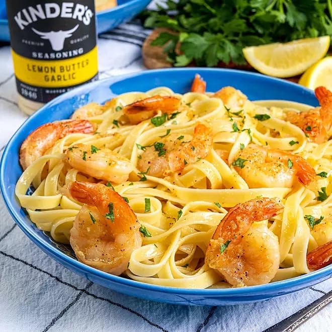 Kinders Lemon Butter & Garlic Seasoning - 9.25 oz Bottle with Dual Opening Lid for Easy Measuring & Sprinkling | Perfect for Grilling, Roasting & Seasoning Chicken, Fish & Vegetables | Made by Explorador