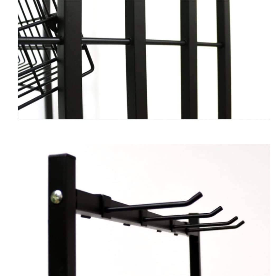 Iron Umbrella Stand with Pulley - Heavy Duty Umbrella Holder for Indoor Use, Home, Living Room, Foyer & Entrance - Stylish Umbrella Storage Rack & Display Stand for Rain & Walking Canes
