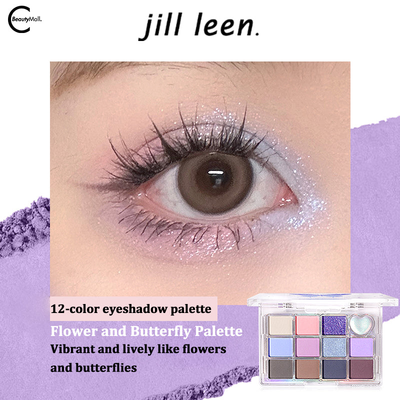 JILLLEEN 12 Color Butterfly Eyeshadow Palette - Highly Pigmented, Long Lasting Makeup for Day & Night Looks - Perfect for Parties, Weddings & Everyday Wear