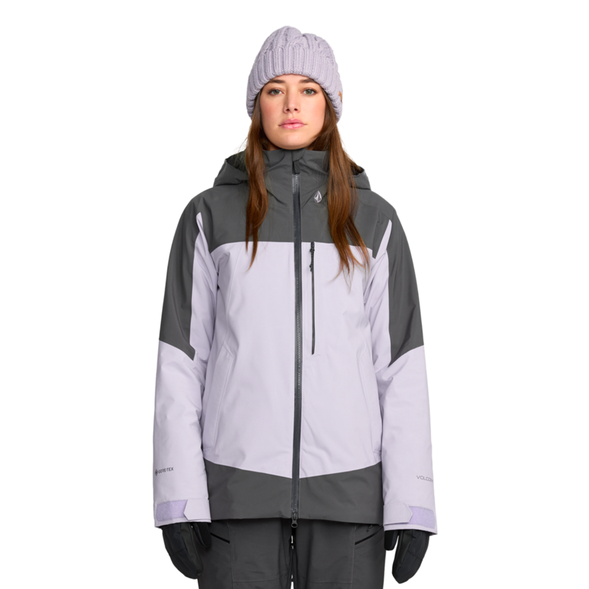 Volcom Women's 3D Stretch Gore-Tex Snow Jacket - Waterproof Winter Coat for Skiing & Snowboarding (Lavender Aura) | Warm Insulated Jacket for Cold Weather & Outdoor Activities