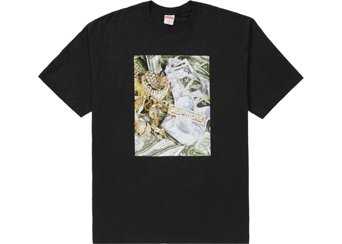 Supreme Bling Graphic Tee - Trendy Black Hip Hop T-Shirt for Men & Women | Streetwear Fashion, Casual Outfit, Concert Style