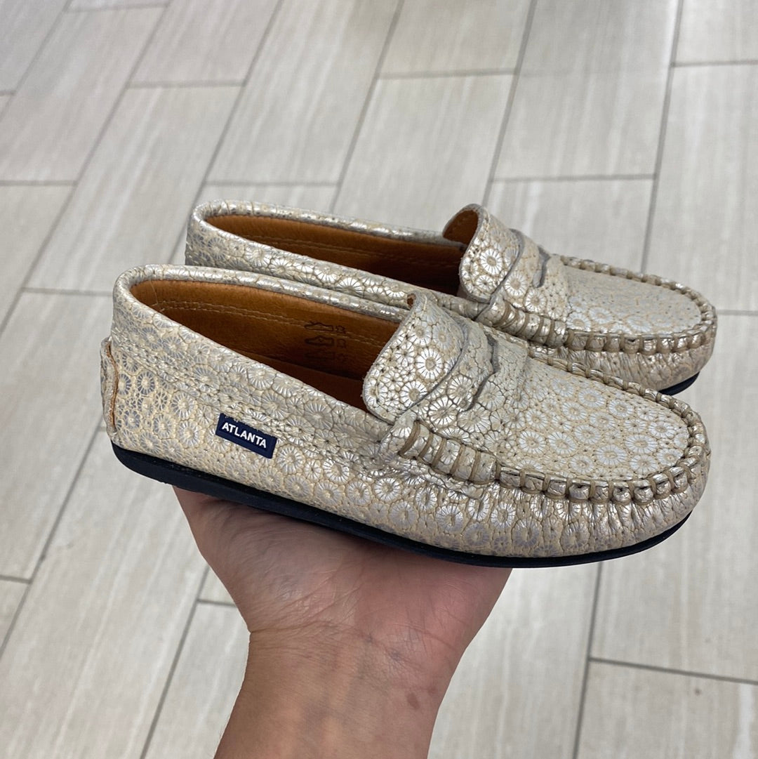 **Atlanta Moccasin Sand Sunflower Penny Loafers – Comfortable & Stylish Slip-On Shoes for Women | Perfect for Casual Outfits, Office Wear & Summer Vacations**