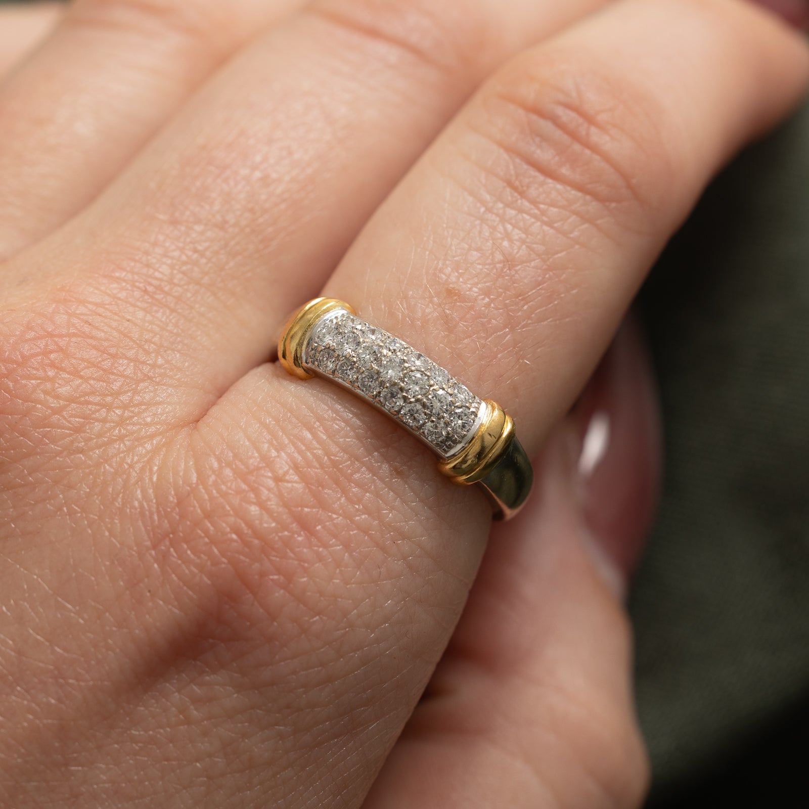Birks Pave Set Diamond Dome Ring - 0.42 Carat Total Weight (CTW) - Size 8.5 - Elegant Wedding Band, Anniversary Gift & Everyday Luxury Jewelry