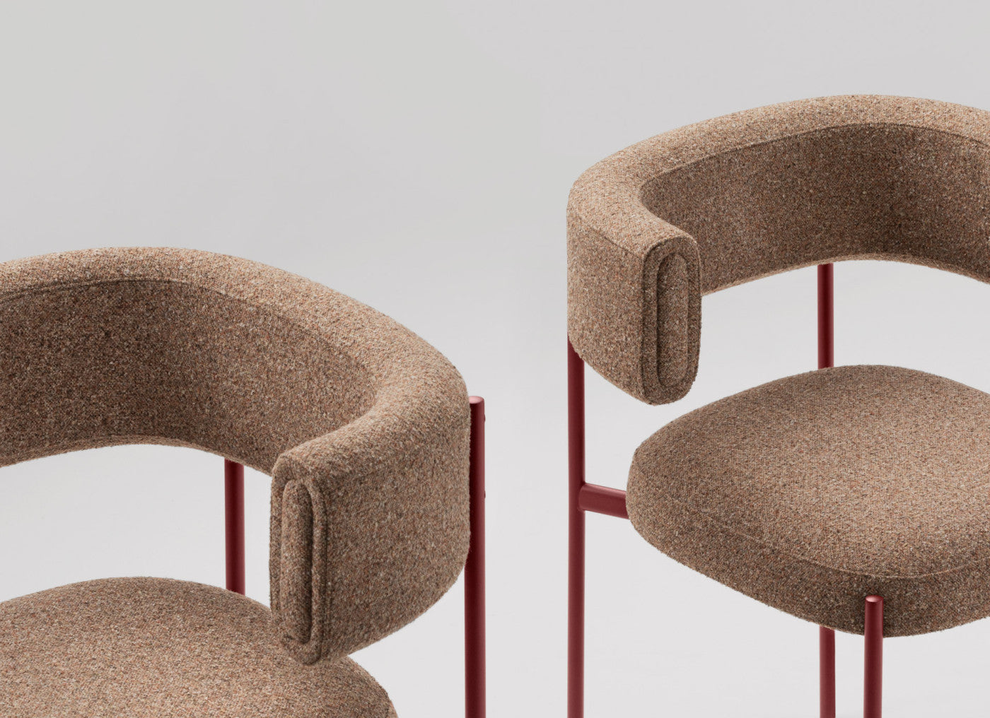 Amelie P M TS Armchair by Midj - Modern Accent Chair for Living Room, Bedroom & Office - Stylish Upholstered Lounge Chair with Wooden Legs