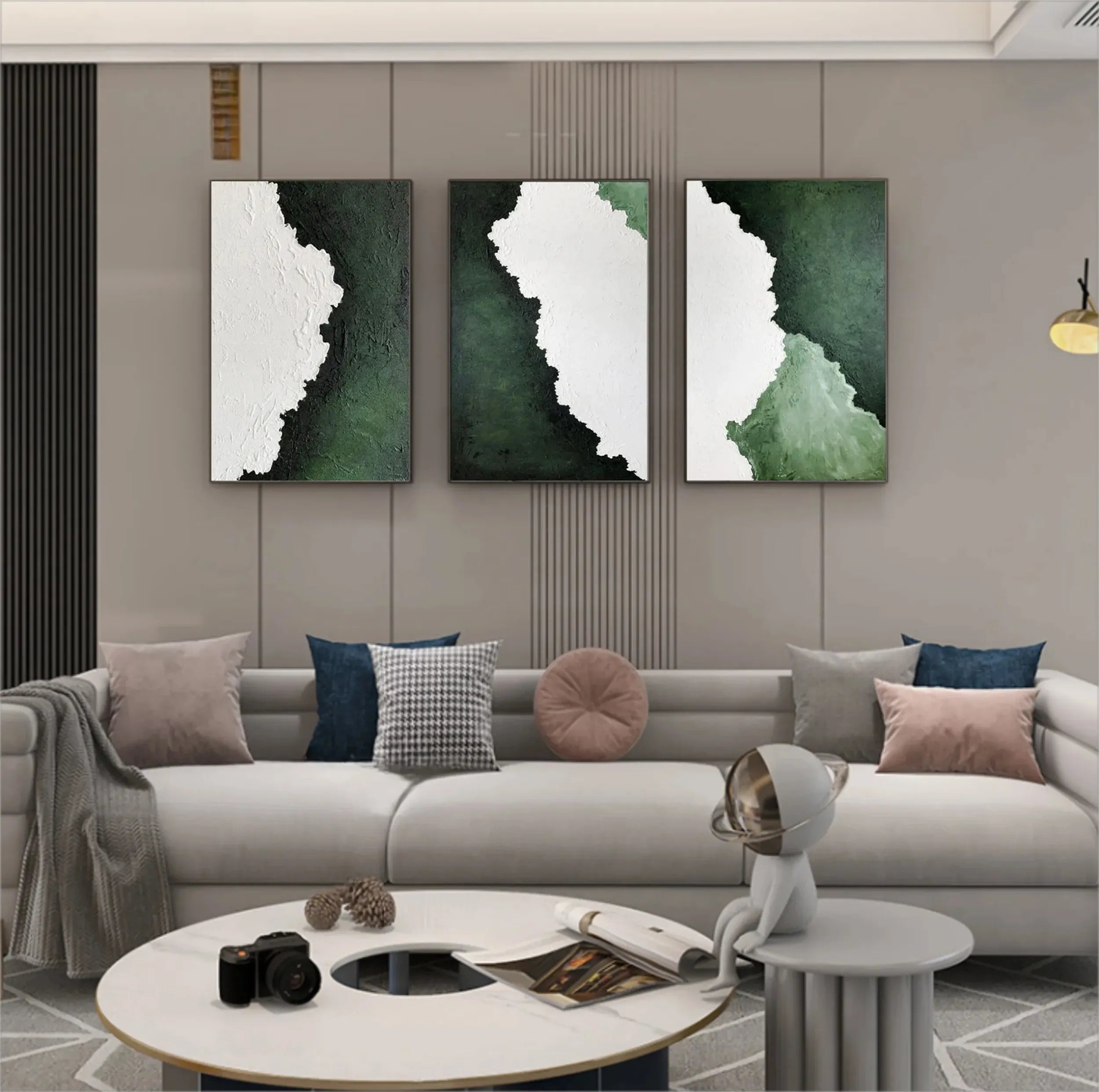 Ocean and Sky Painting Set of 3 - Coastal Wall Art for Living Room, Bedroom & Office Decor | #OS148 | Beach Themed Canvas Prints for Home Decoration