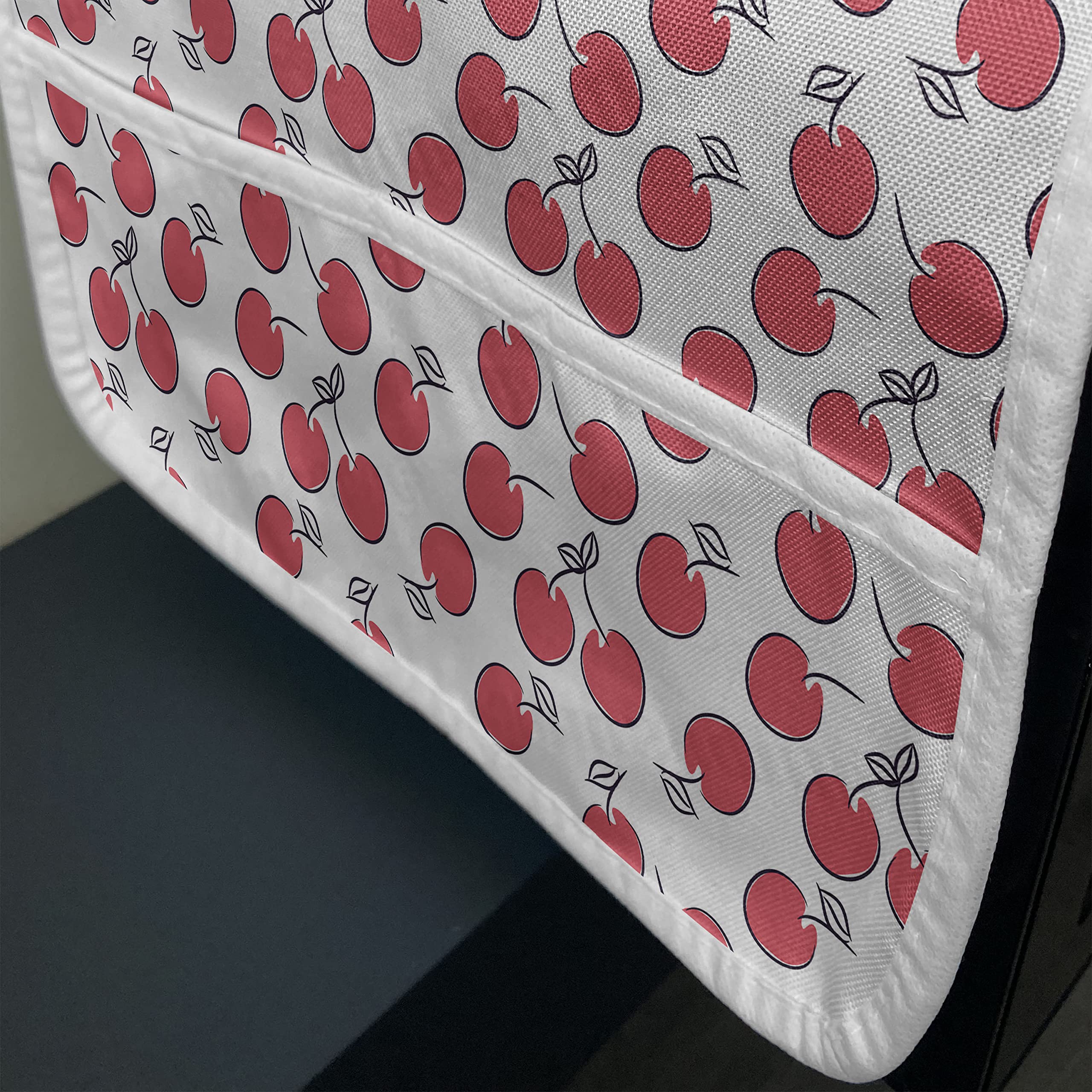 Ambesonne Cherry Microwave Cover - Waterproof Kitchen Organizer with Pockets, 36