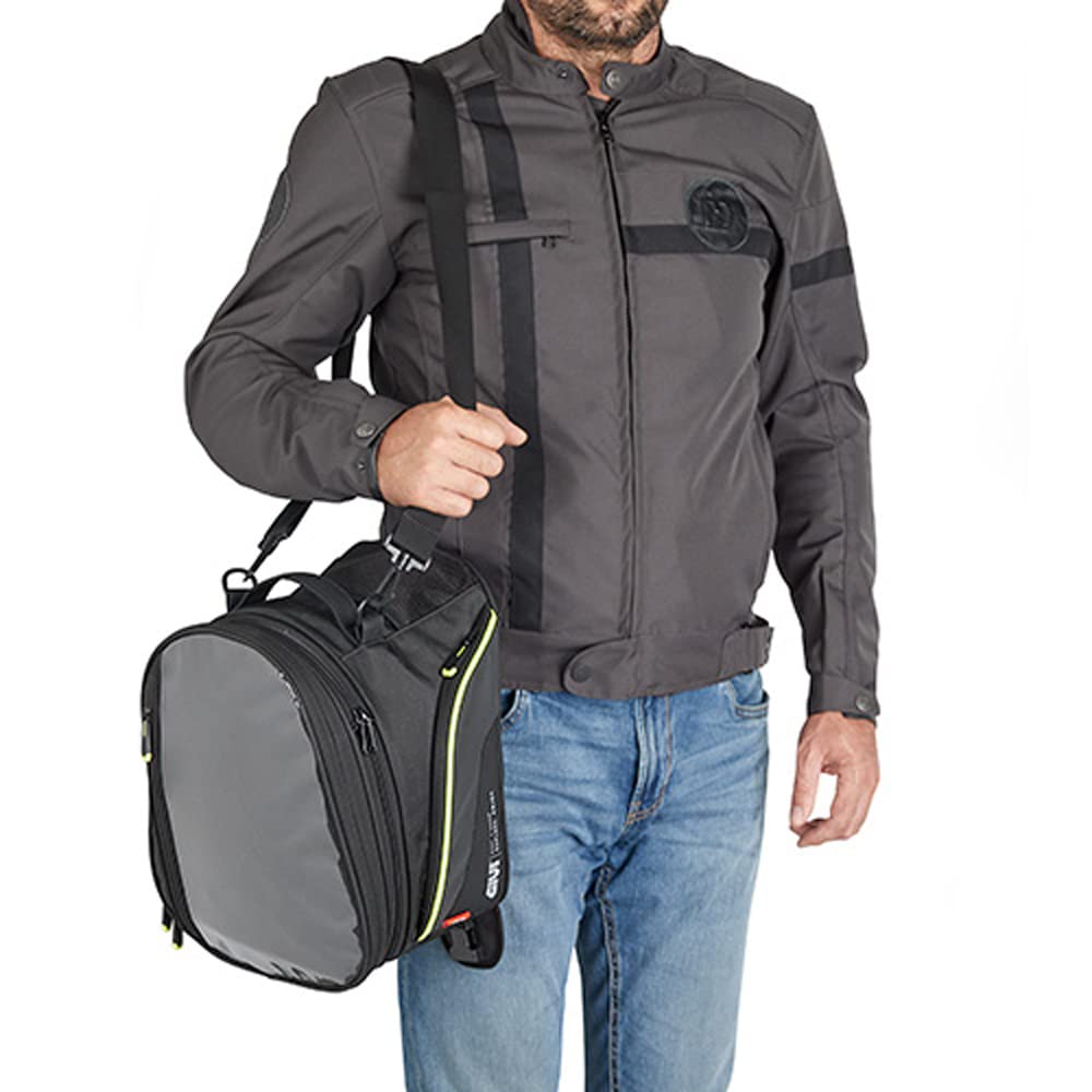 GIVI EA142 Expandable Motorcycle Tank Bag - Waterproof & Durable for Adventure Riding, Commuting & Touring - Fits Most Bikes with Magnetic or Strap Mount