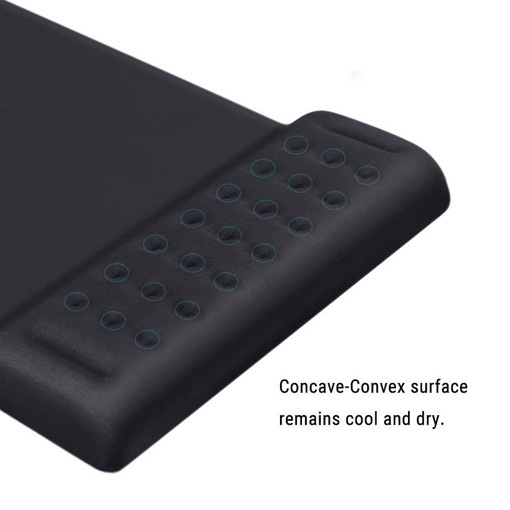 Aelfox Ergonomic Gaming Mouse Pad with Wrist Support - Comfortable Computer & Laptop Mouse Mat for Office, Home Office & PC Gaming - Perfect for Long Work Sessions & Competitive Gaming (Black)