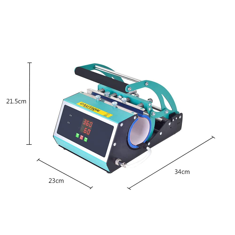 Versatile & Durable Heat Press Machine for Tumbler Sublimation - Compatible with 11oz to 30oz Straight Cups (3.34
