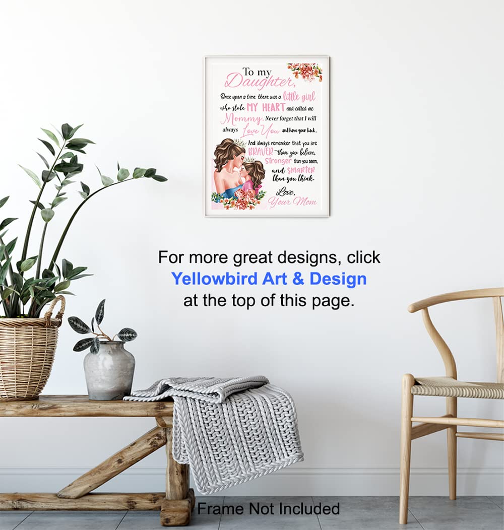 Girls Bedroom Decor - Personalized Gifts for Daughter - Pink Nursery Wall Art - Toddler & Little Girl Room Decor - Cute Baby Girl Nursery Ideas - Perfect for Birthday, Christmas & Room Makeover