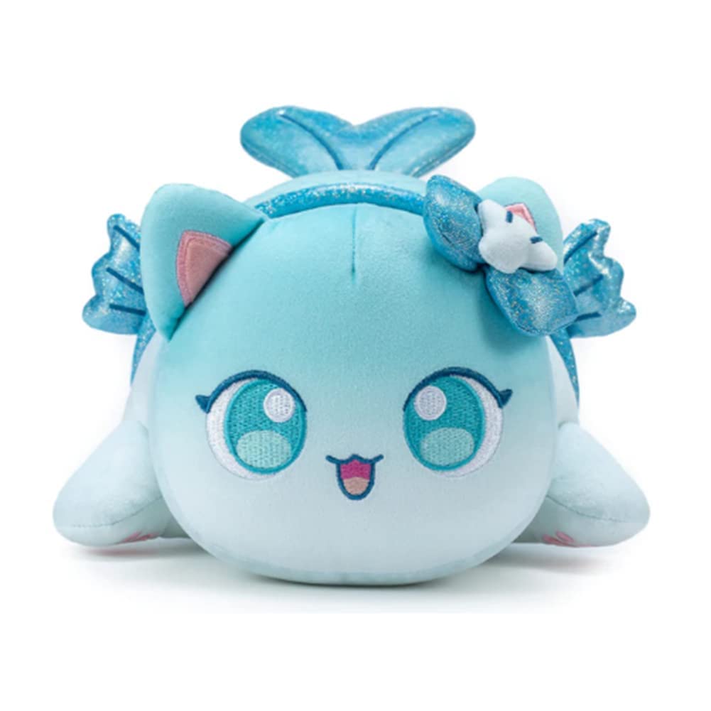 Cute Mee Meows Cat Plush Toy - Anime Cartoon Cat Stuffed Animal, Soft Plush Pillow Gift for Kids & Cat Lovers (Mermaid Cat) - Perfect for Cuddling, Room Decor, and Birthday Gifts