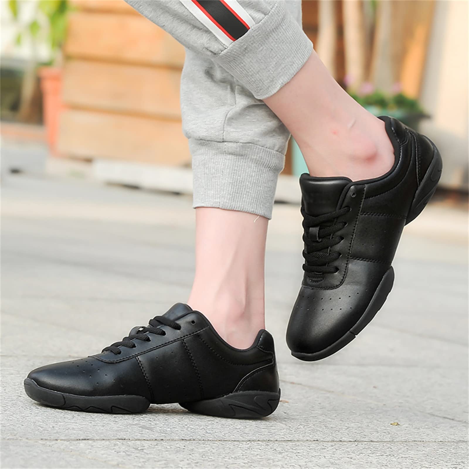 ZENSI Split Sole Dance Shoes for Women Girls - Soft Leather Gymnastics & Cheerleading Shoes - Perfect for Ballet, Jazz, Contemporary Dance Practice and Performances