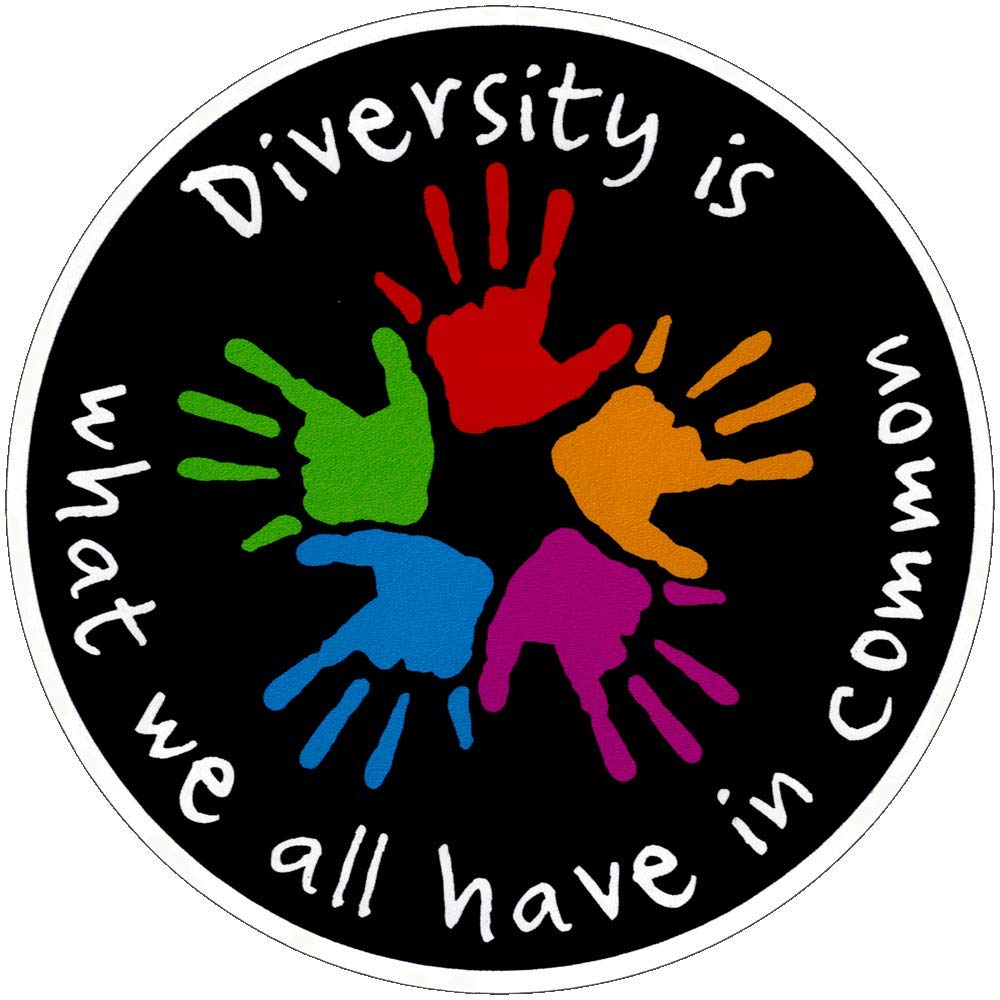 Diverse Bumper Sticker & Laptop Decal (3.5x3.5) - Perfect for Cars & Tech
