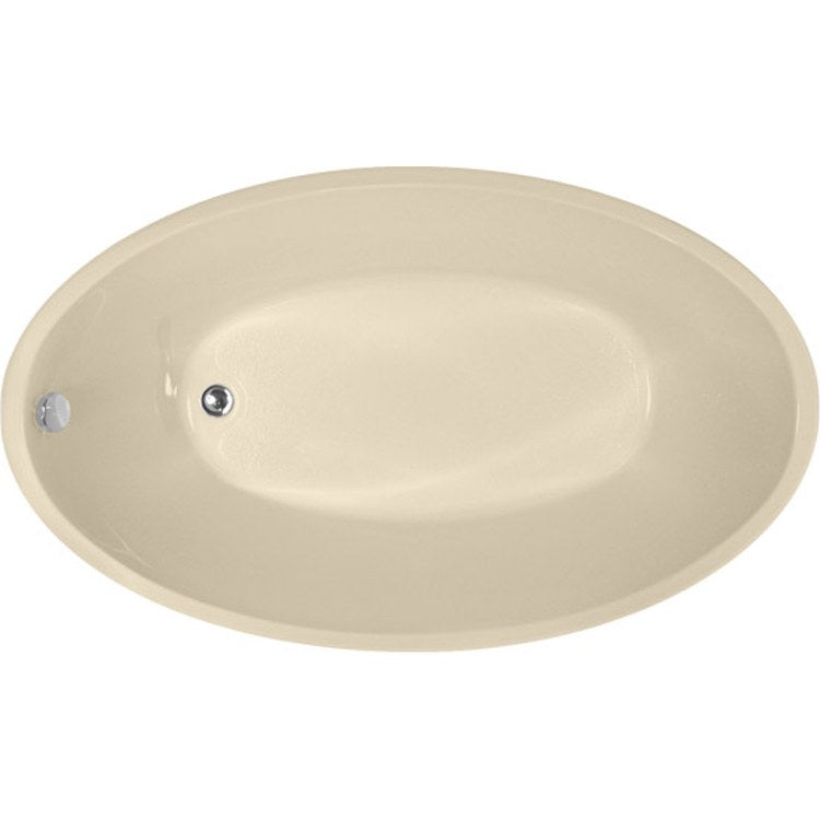 Air Tub Designer Collection Carli Drop-In Bone Oval Acrylic Bathtub 72x40x21 Inch - Luxury Freestanding Soaking Tub for Modern Bathroom Spa Experience