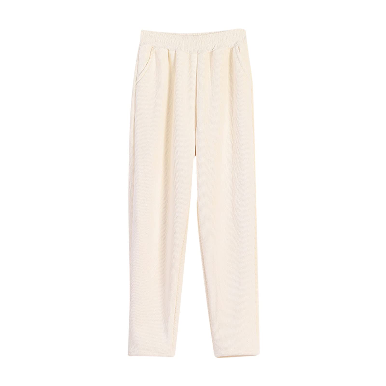 RYDJFLRU Women's High Waist Sweatpants with Pockets - Thick Winter Warm Fleece Lounge Pants, Loose Fit Athletic Joggers for Workout, Yoga & Casual Wear - Perfect for Home, Gym and Outdoor Activities