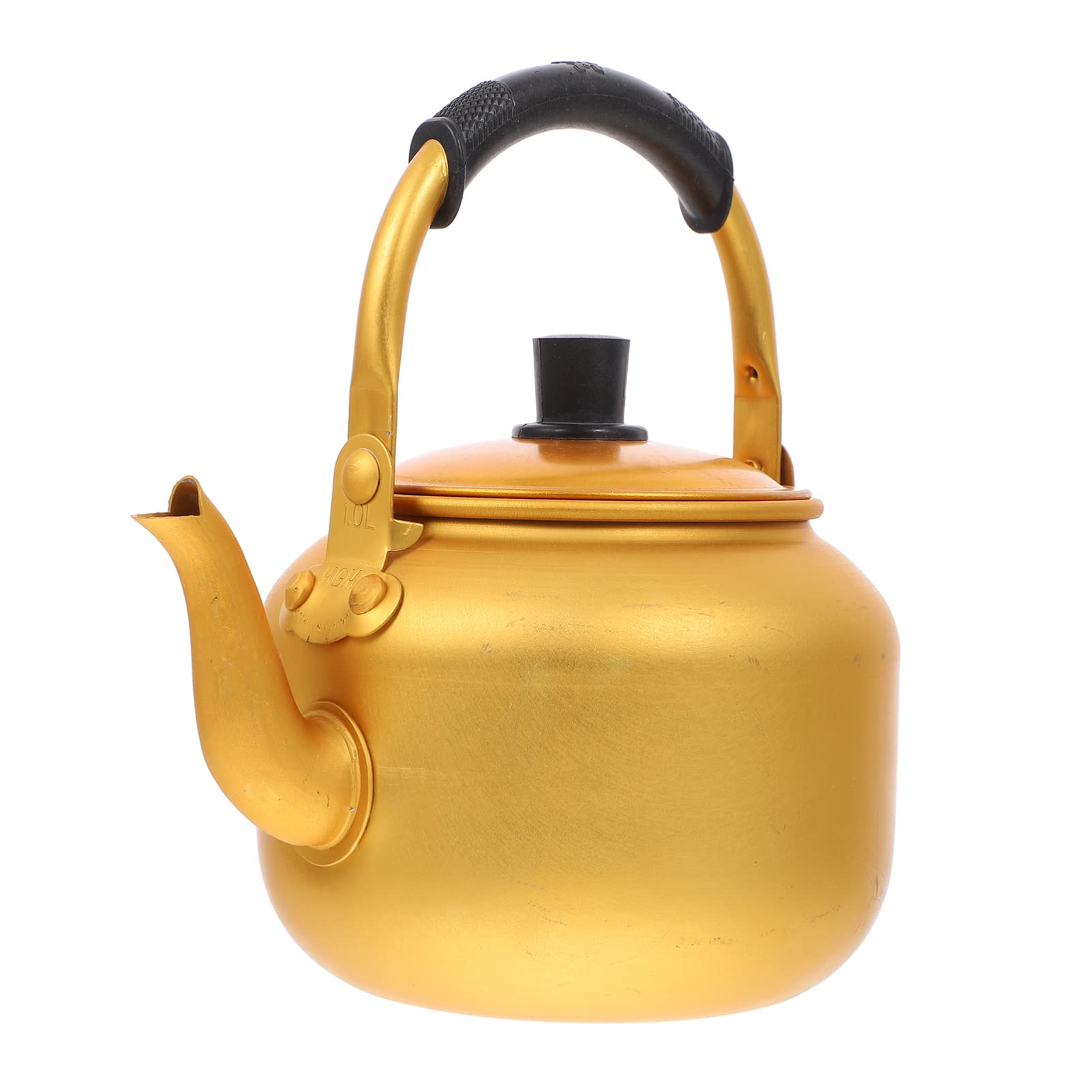 UPKOCH 1L Aluminum Whistling Tea Kettle - Induction Compatible Stovetop Coffee & Water Boiling Pot for Home Kitchen | Perfect for Tea Brewing, Coffee Making & Hot Water Dispensing