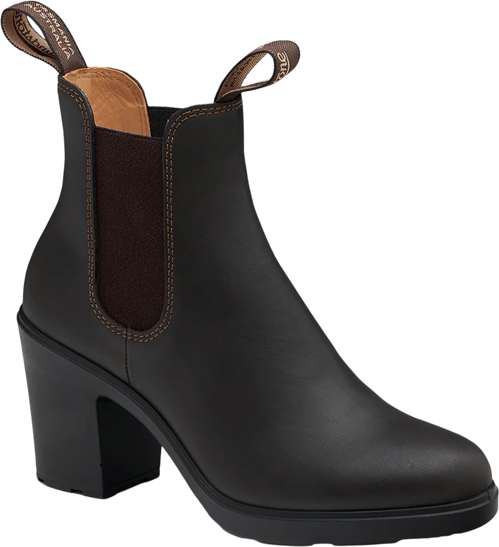 2366 Women's High Heel Stout Brown Boots - Fashionable Winter Ankle Boots for Women, Comfortable & Stylish for Office, Party & Night Out